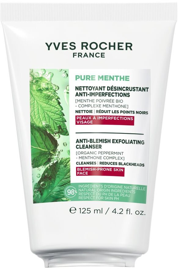 YVES ROCHER Pure Menthe čistiaci gél s jemným peelingom 125 ml