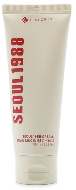 K-SECRET SEOUL 1988 Cream: Snail Mucin 93 % + Rice 100 ml
