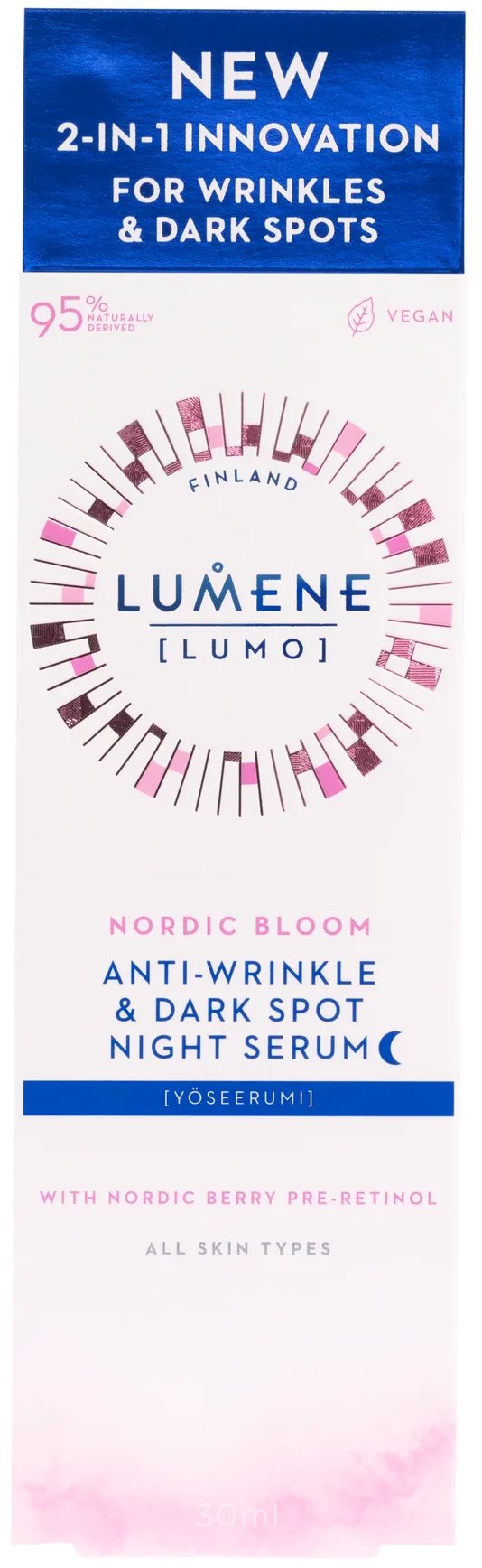 LUMENE Nordic Bloom Anti-Wrinkle & Dark Spot Night Serum 30 ml