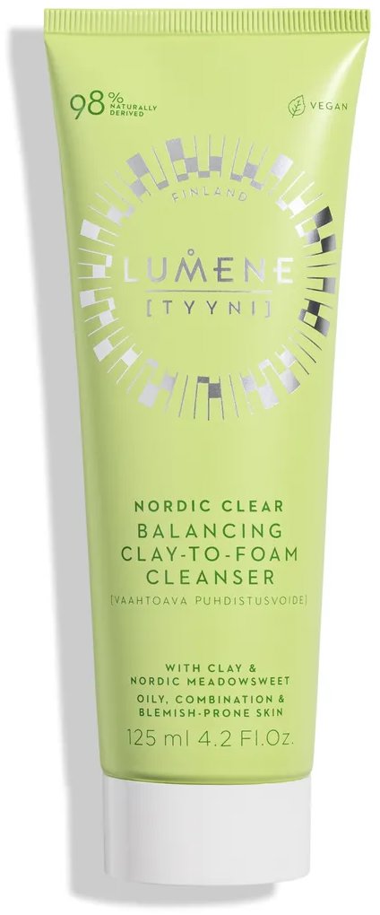 LUMENE Nordic Clear Balancing Clay-to-Foam Cleanser 125 ml