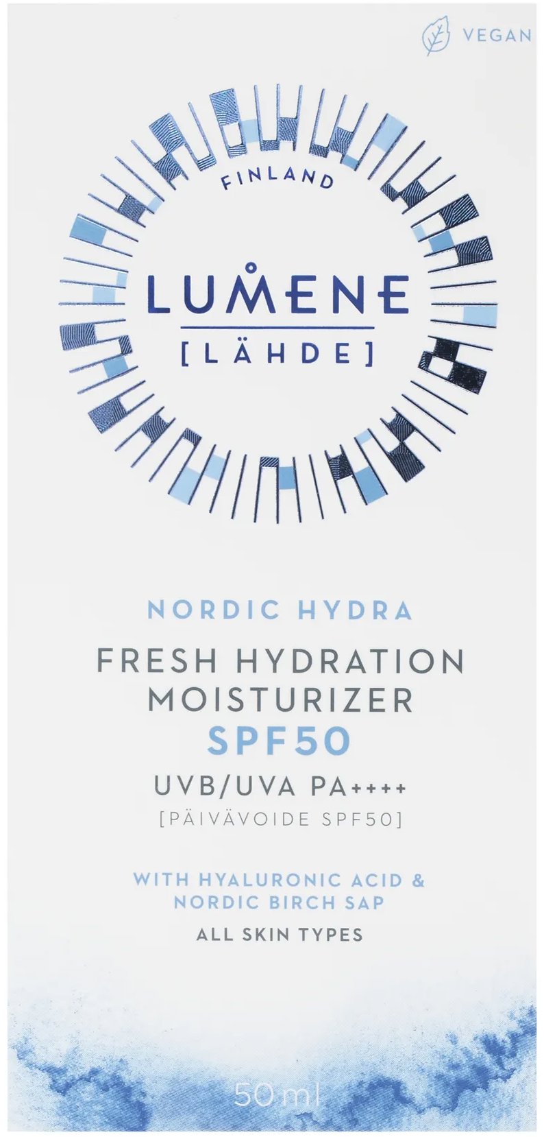 LUMENE Nordic Hydra Face Fresh Hydration Moisturizer SPF 50 50 ml