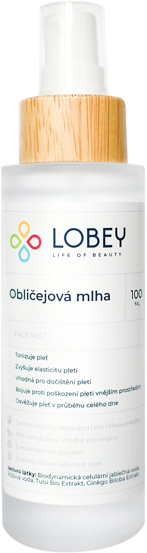 LOBEY Tvárová tonizačná hmla 100 ml