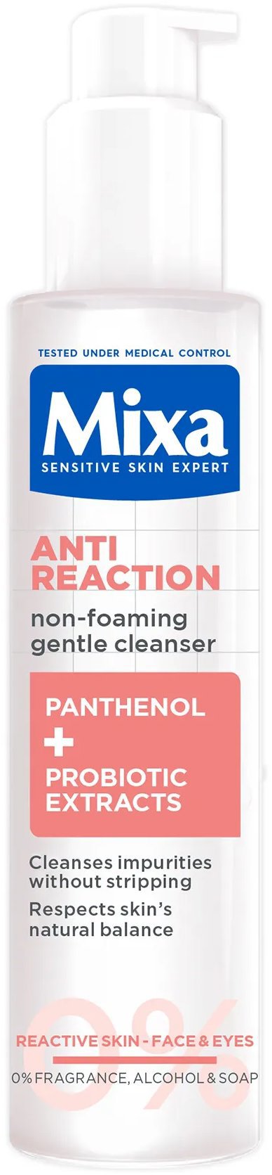 MIXA Anti-Reaction upokojujúci nepenivý čistiaci gél, 150 ml