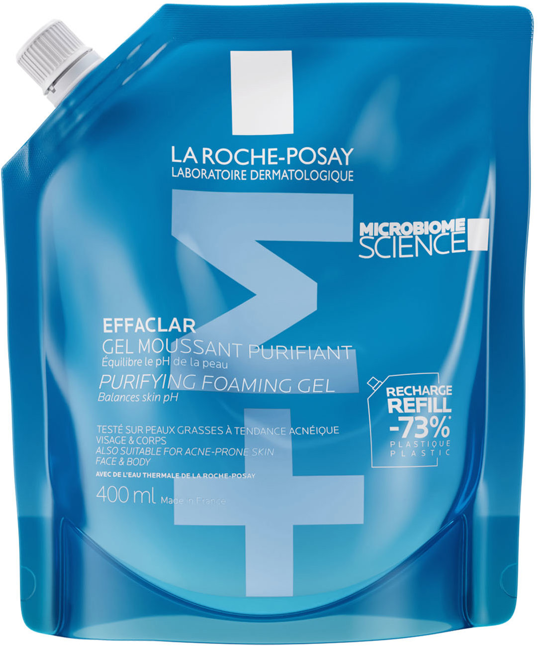 LA ROCHE-POSAY Effaclar čistiaci peniaci gél náplň 400 ml