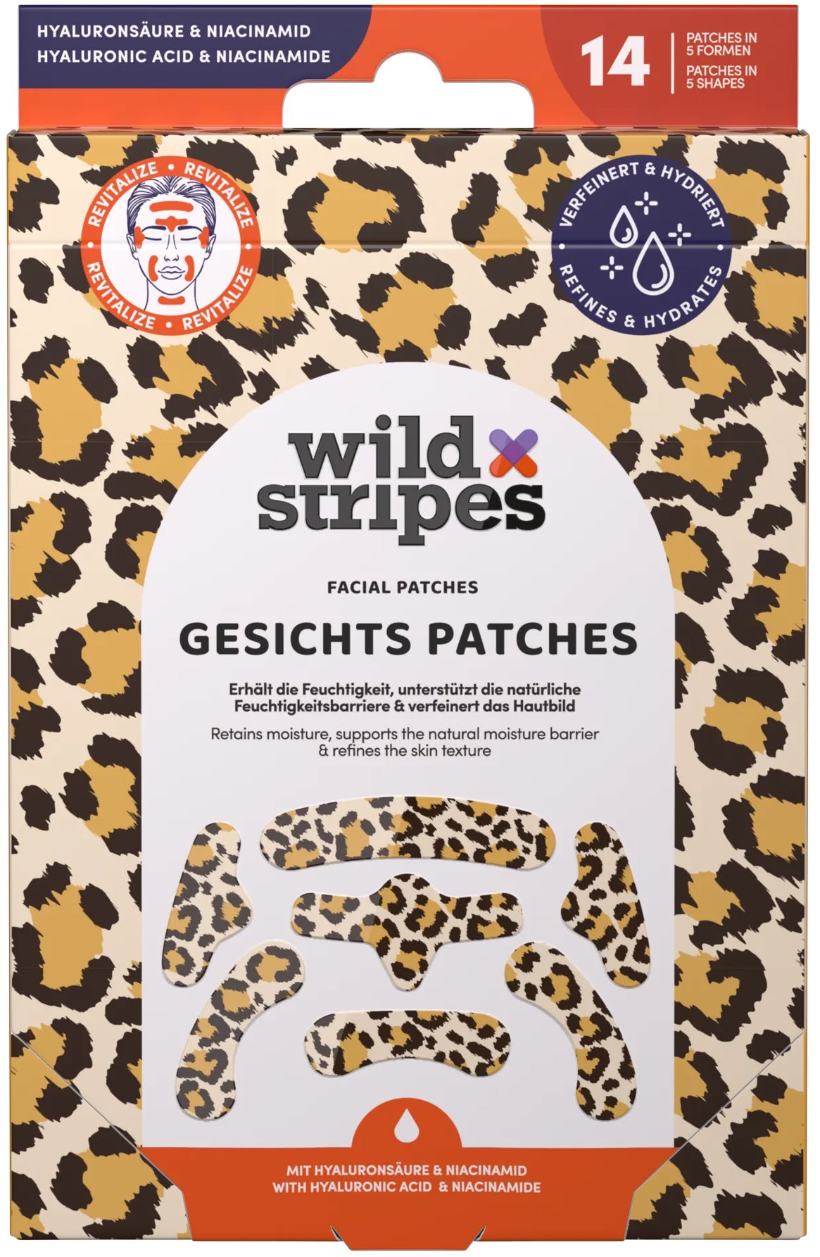 WILD Stripes Facial Patches Animal Leo 14 ks