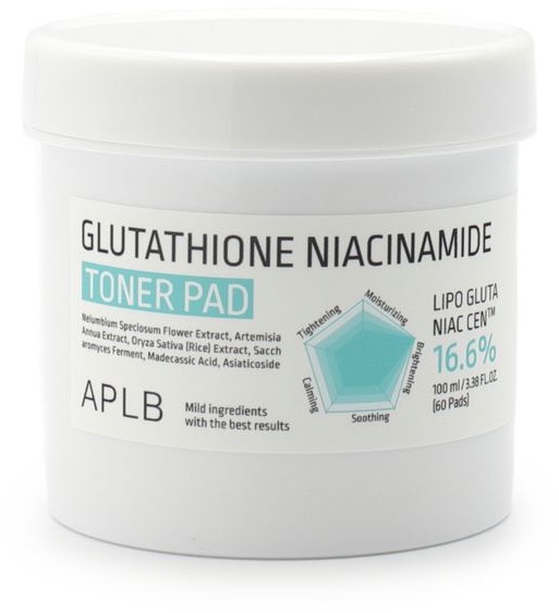 APLB Glutathione Niacinamide Toner Pad 60 kusov (100 ml)