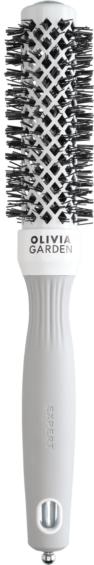 OLIVIA GARDEN Expert Shine Wavy Bristles White & Grey 25 mm