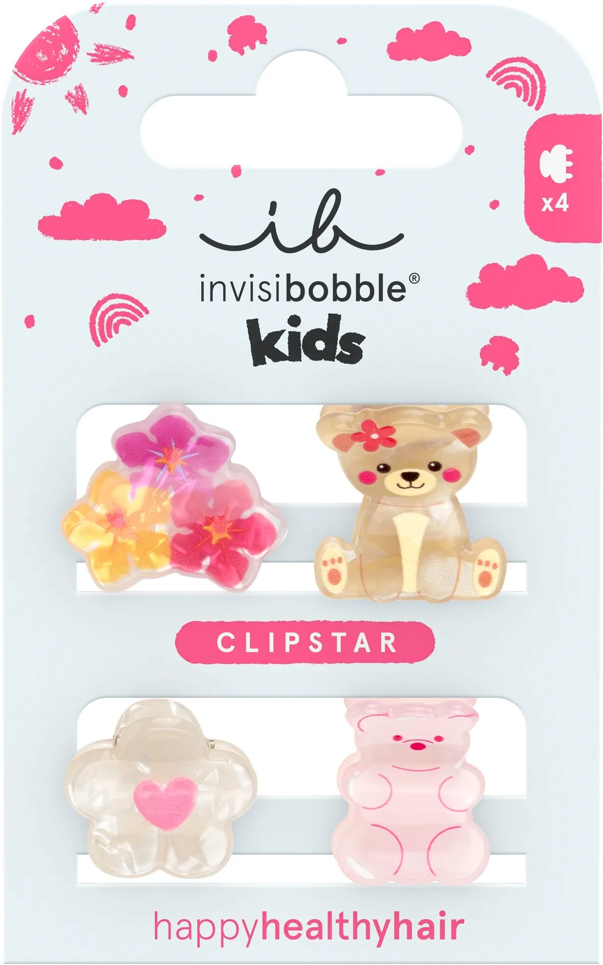 INVISIBOBBLE Clipstar Kids Bearly Bloomed