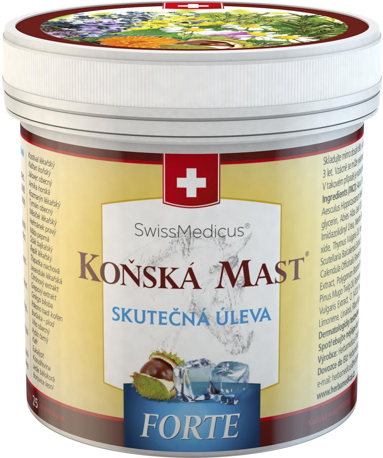 SwissMedicus Konská Masť Forte Chladivá 250 ml