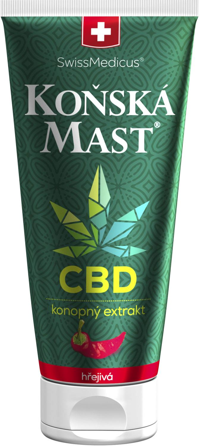 SwissMedicus Konská masť s CBD hrejivá, tuba 200 ml