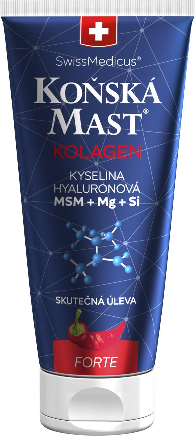 SwissMedicus Konská Masť s Kolagénom Forte Hrejivá 200 ml