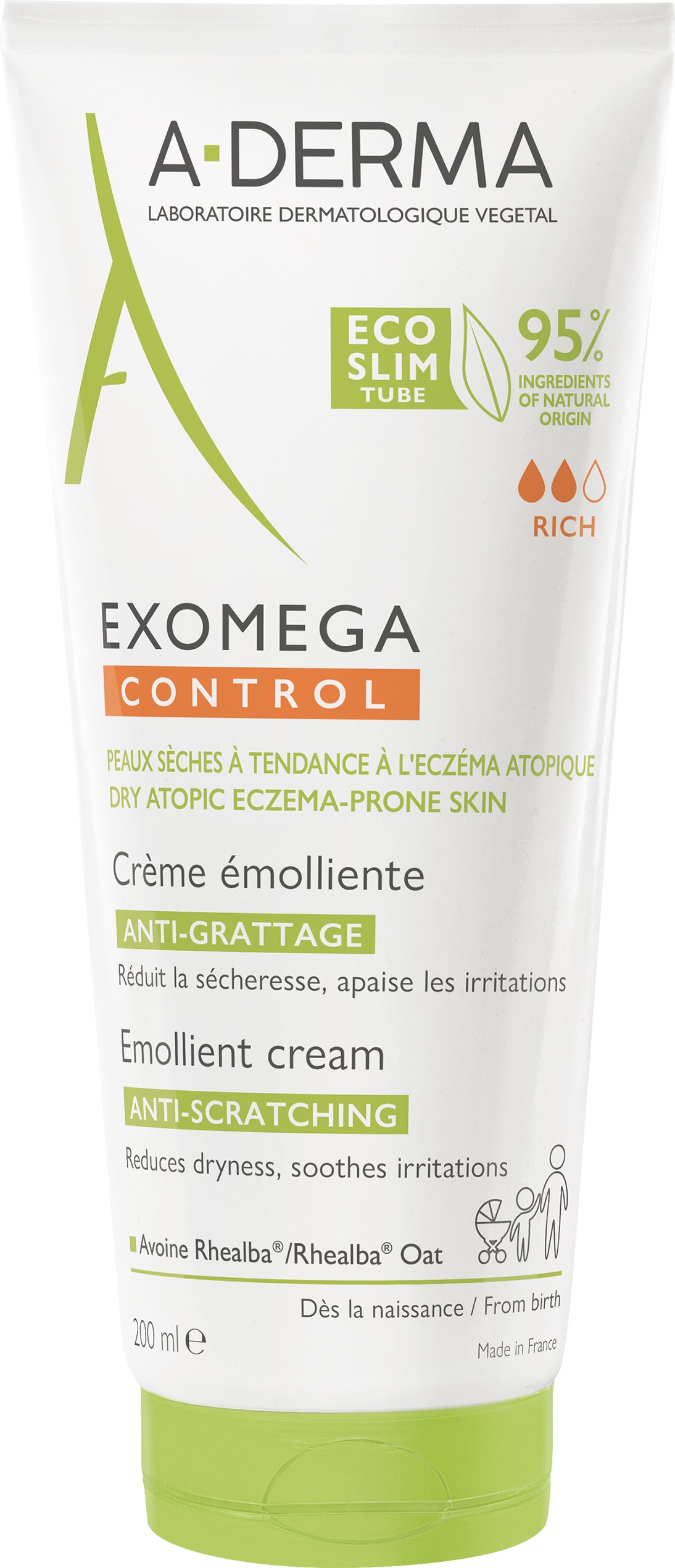A-DERMA Exomega Control Emolienčný krém na suchú kožu so sklonom k atópii 200 ml