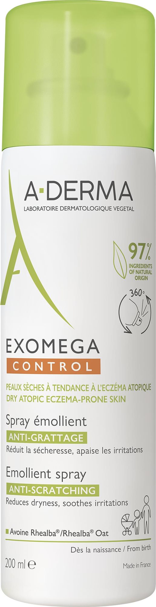 A-DERMA Exomega Control Emolienčný sprej na suchú kožu so sklonom k atopii 200 ml