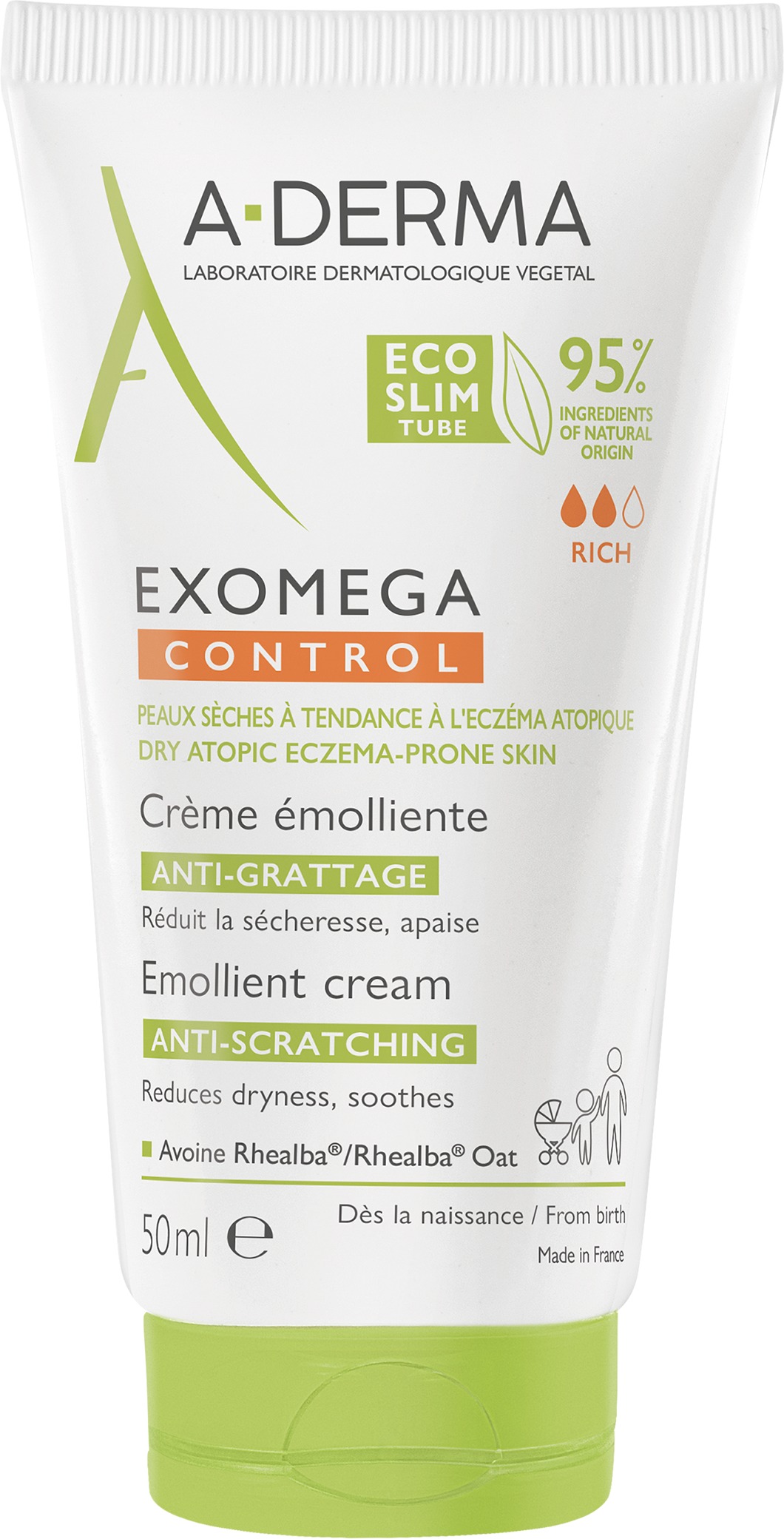 A-DERMA Exomega Control Emolienčný krém na suchú kožu so sklonom k atópiii 50 ml