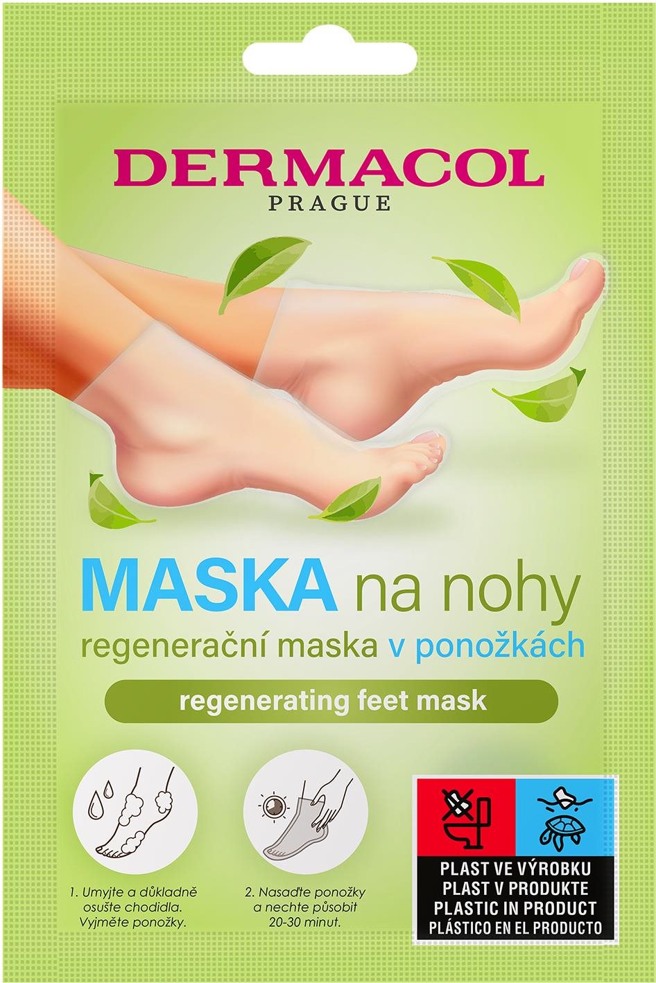 DERMACOL Regeneračná maska na nohy v ponožkách 2× 15 ml