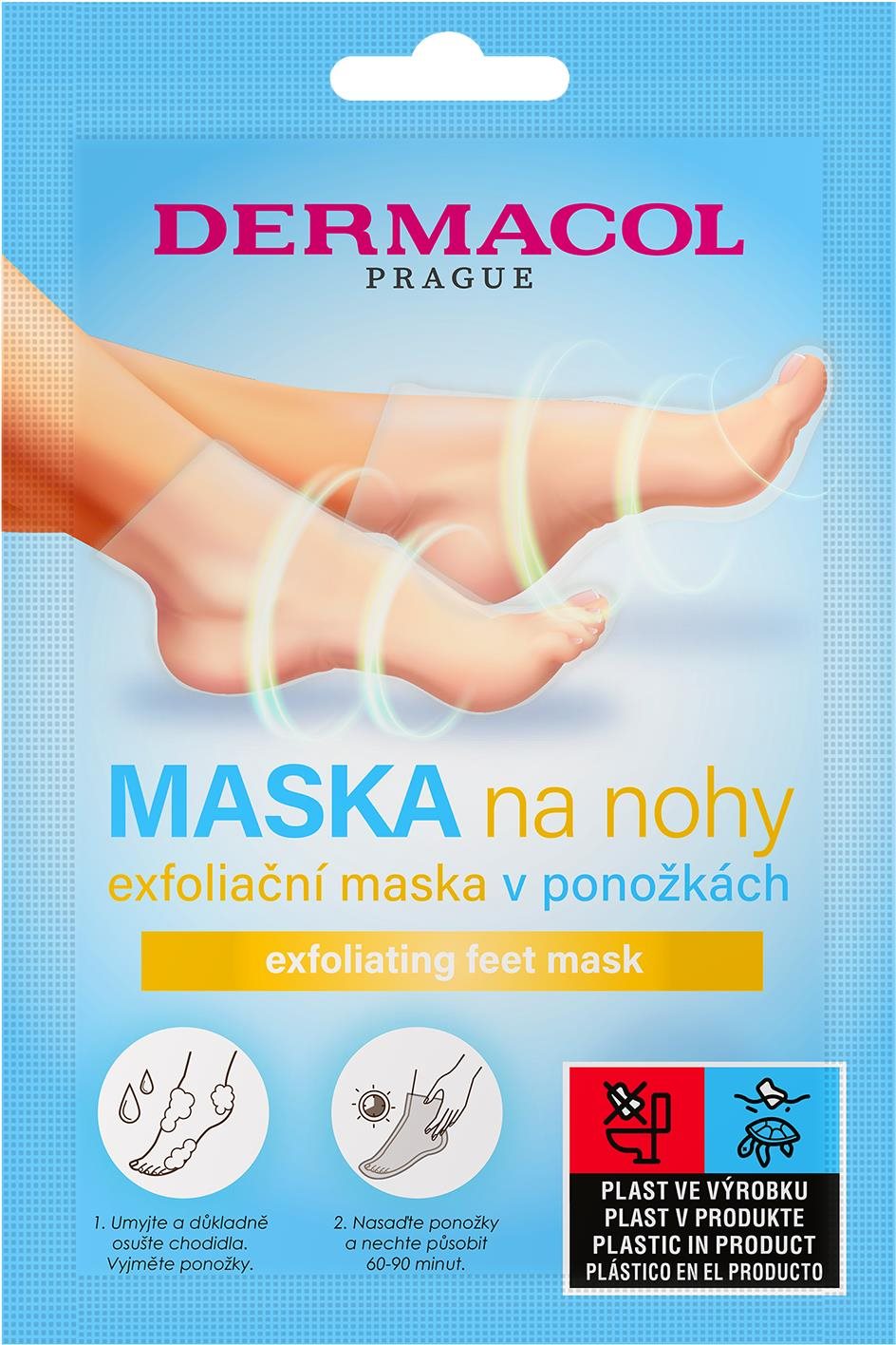 DERMACOL Exfoliačná maska na nohy v ponožkách 2× 15 ml