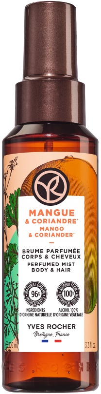 YVES ROCHER Parfémovaný sprej na telo a vlasy Mango & koriander 100 ml