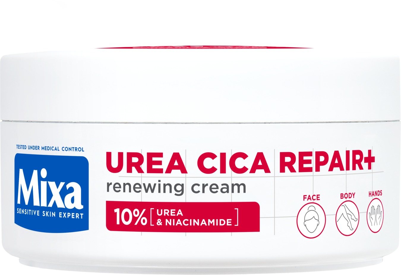 MIXA Urea Cica Repair+ regeneračná telová starostlivosť na veľmi suchú, hrubú pokožku, 150 ml