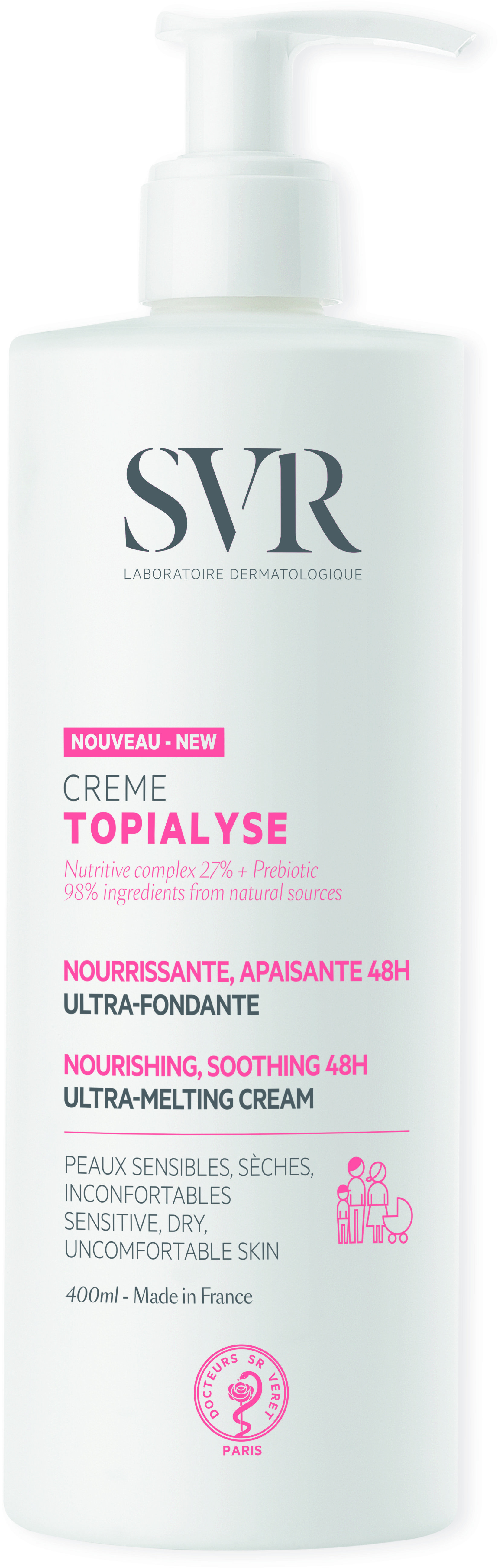 SVR Topialyse Creme Krém na suchú a citlivú pokožku 400 ml