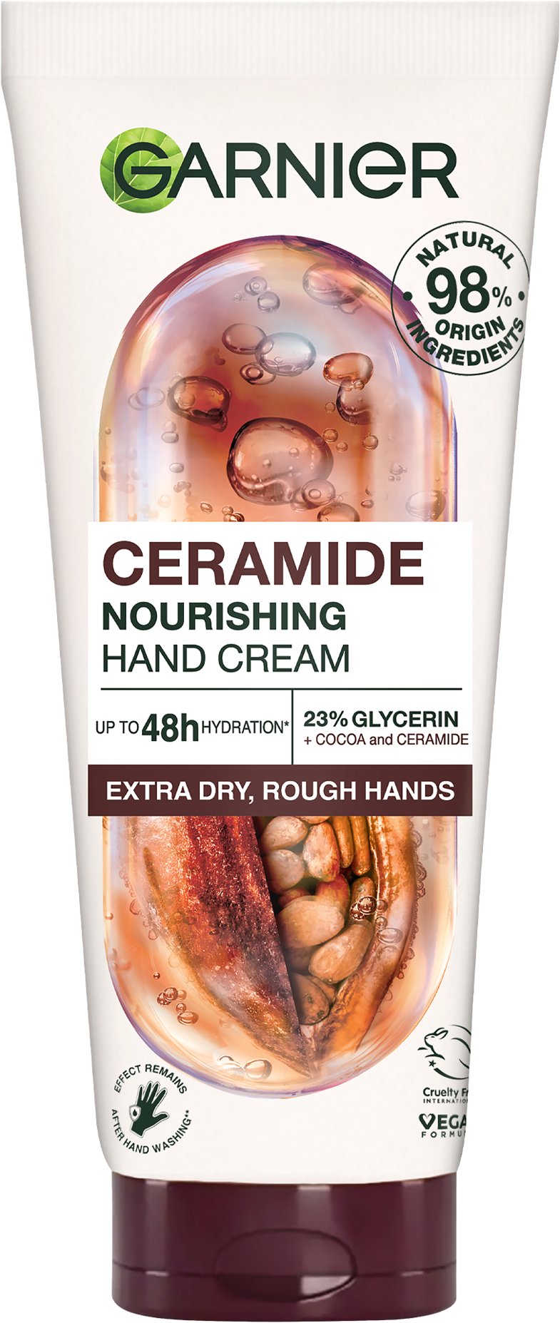 GARNIER Ceramide Nourishing regeneračný krém na ruky s kakaom, 75 ml