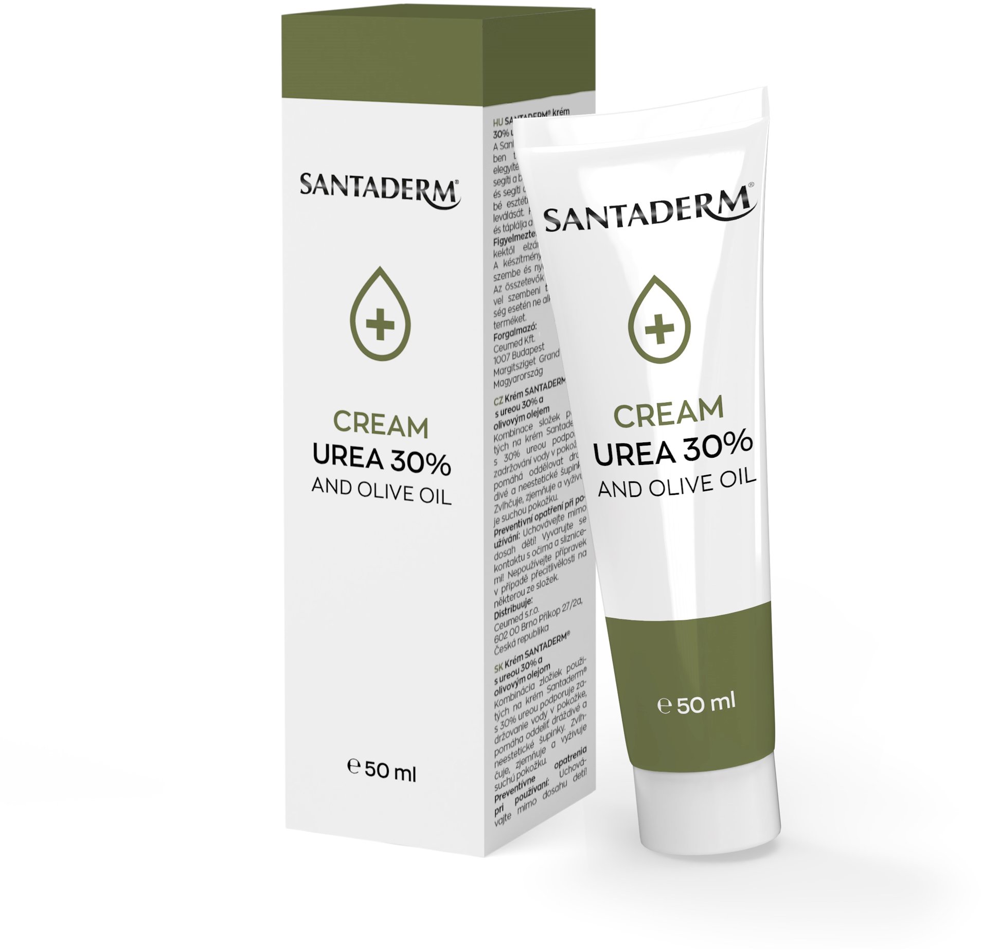 SANTADERM Krém s ureou 30 % a olivovým olejom 50 ml