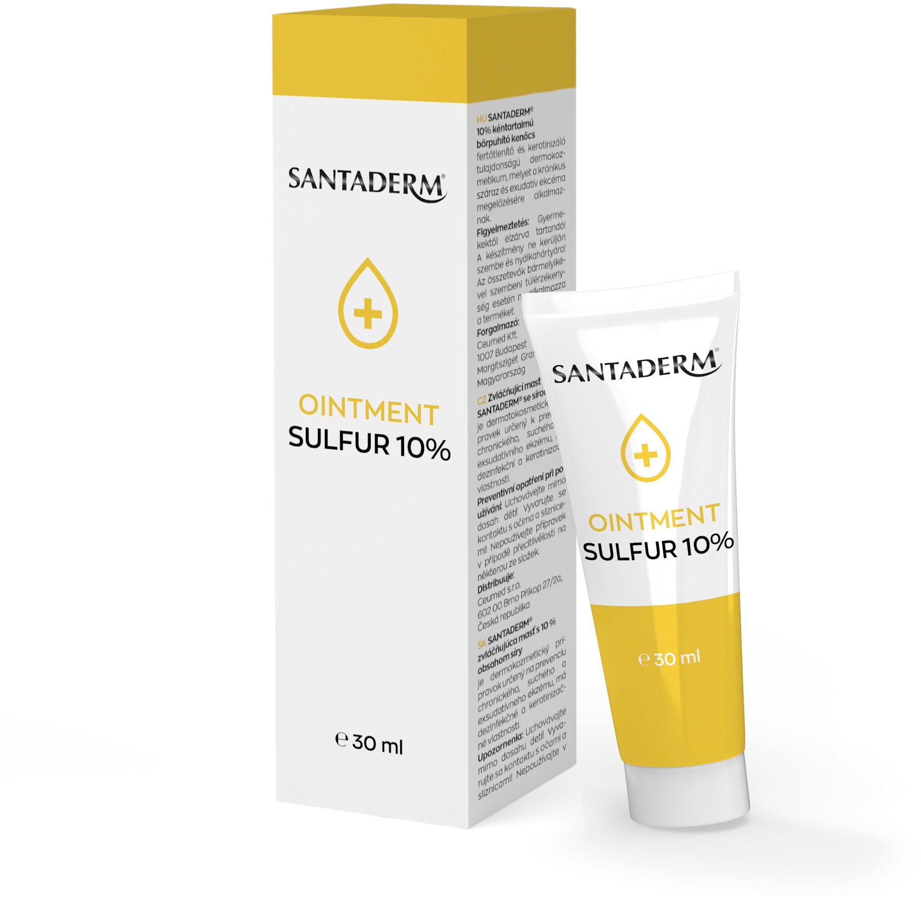 SANTADERM Zvláčňujúci krém s 10 % obsahom síry 30 ml