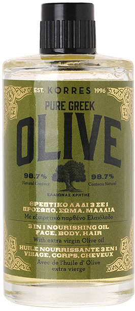 Korres Pure Greek Olive 3 in 1 Nourishing Oil for Face-Body-Hair 100 ml