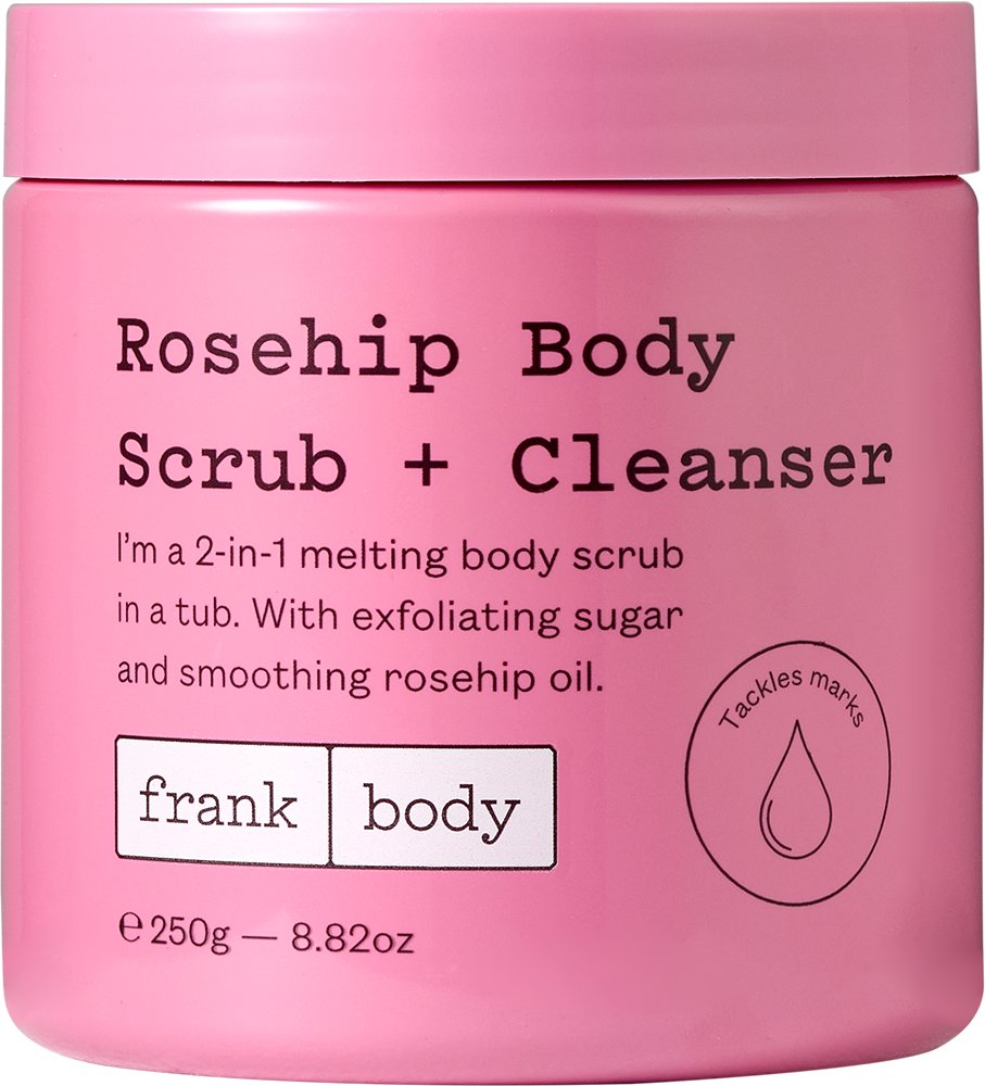 FRANK BODY Rosehip Body Scrub + Cleanser 250 g