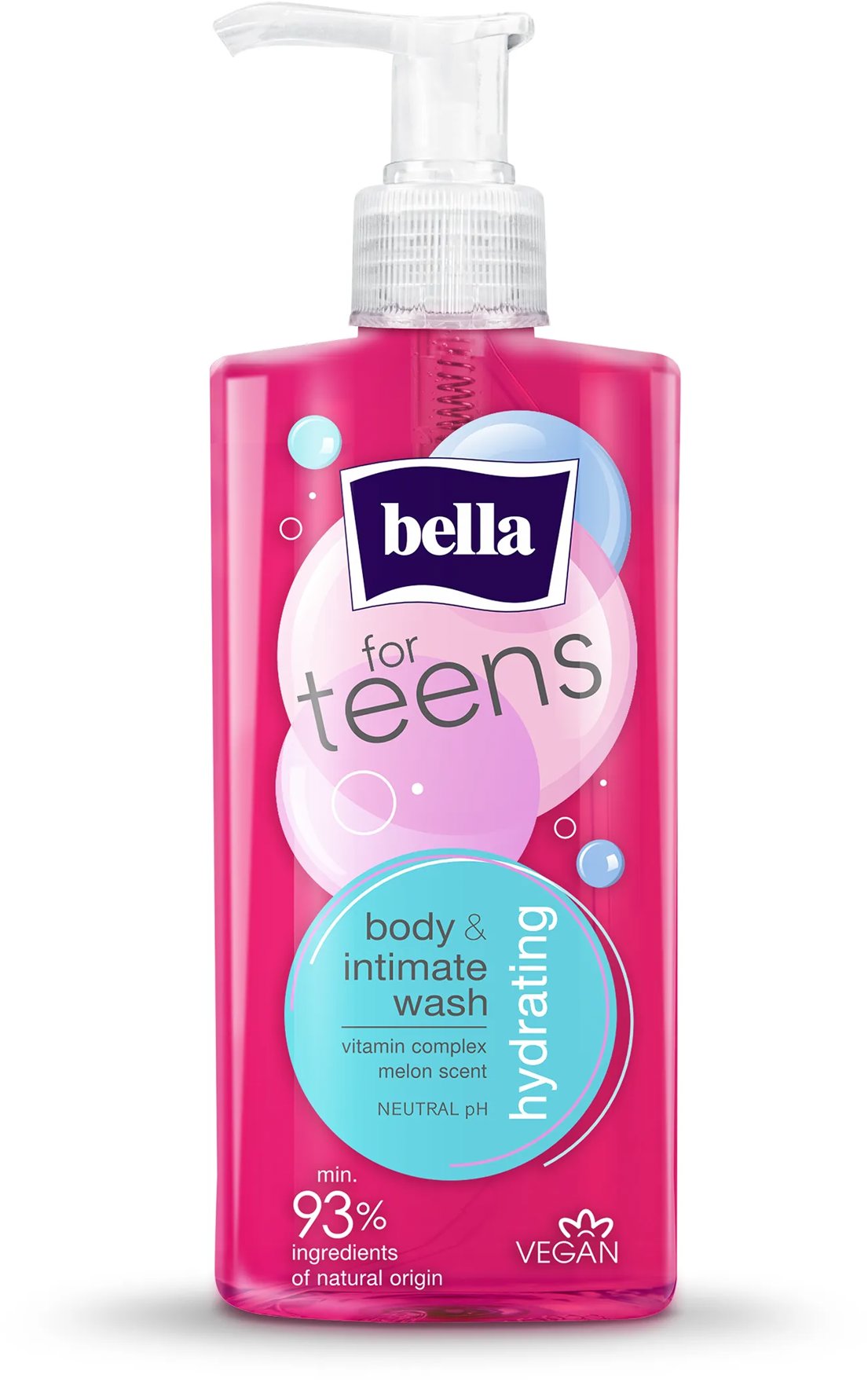 BELLA For Teens telový a intímny umývací gél s melónovou vôňou 250 ml