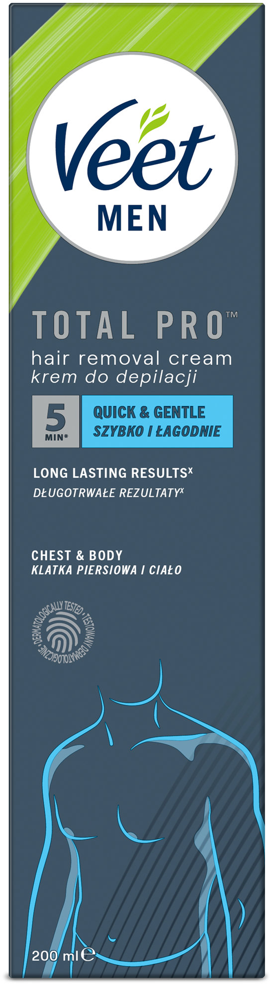 VEET Men Total Pro krém na depiláciu 200 ml