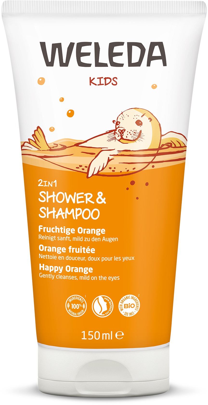 WELEDA Sprchový krém a šampón Šťastný pomaranč 2 v 1 150 ml