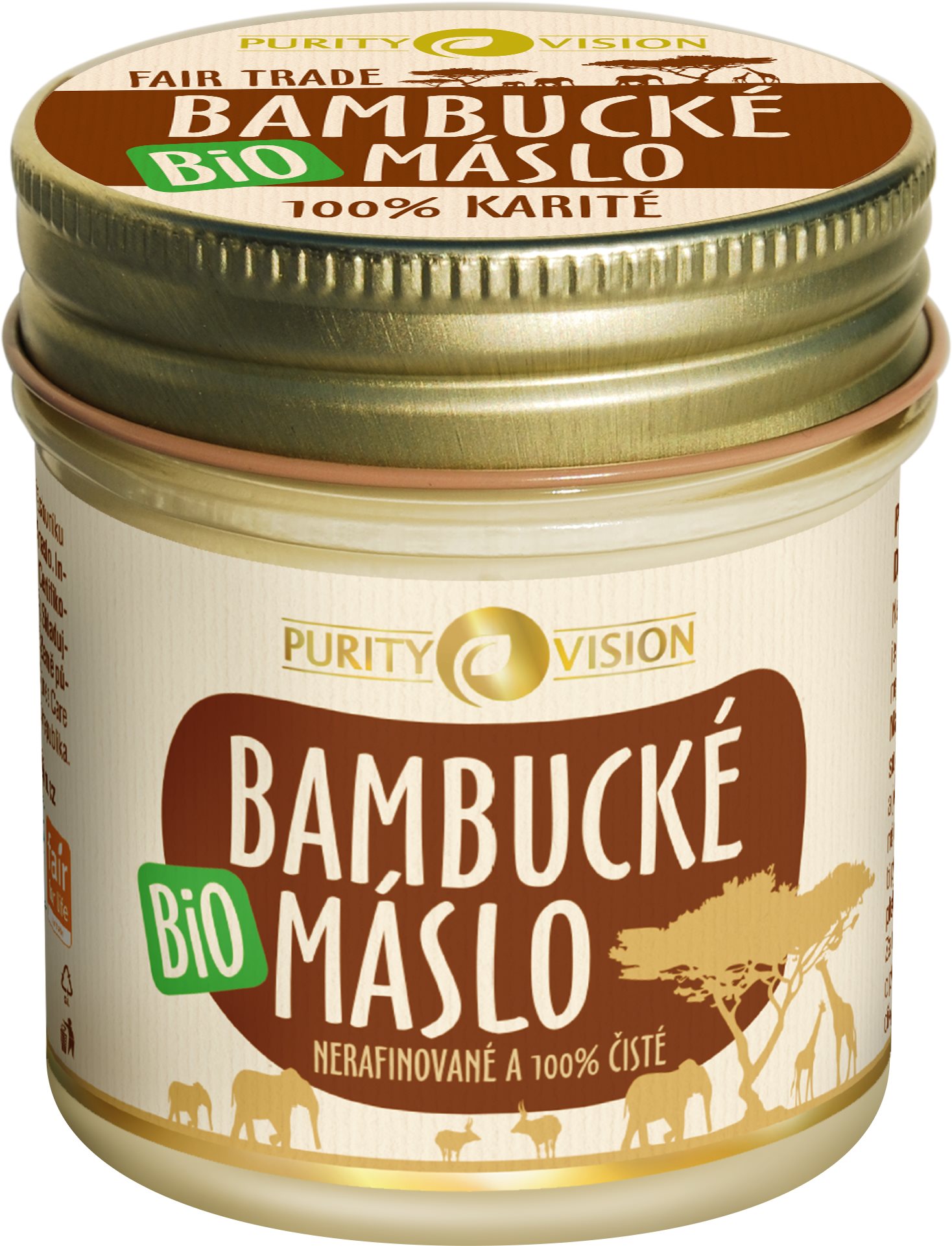 PURITY VISION Fair Trade Bambucké maslo BIO 120 ml