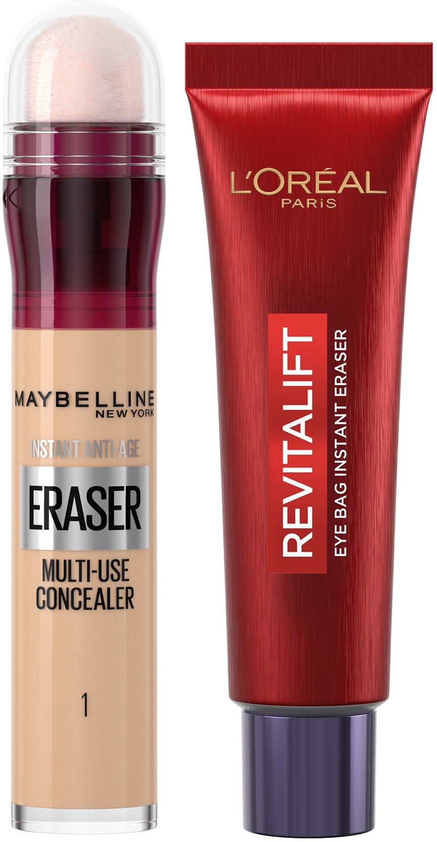 L'ORÉAL PARIS Eye Bag Instant Eraser 15 ml + MAYBELLINE NEW YORK Anti-Age Eraser Light 6,8 ml