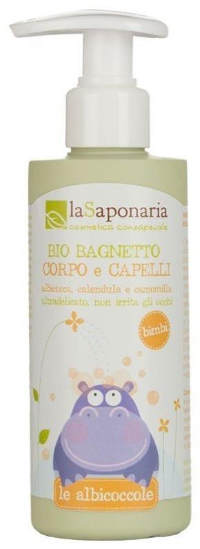 laSaponaria Jemný telový a vlasový umývací gél pre deti BIO 190 ml