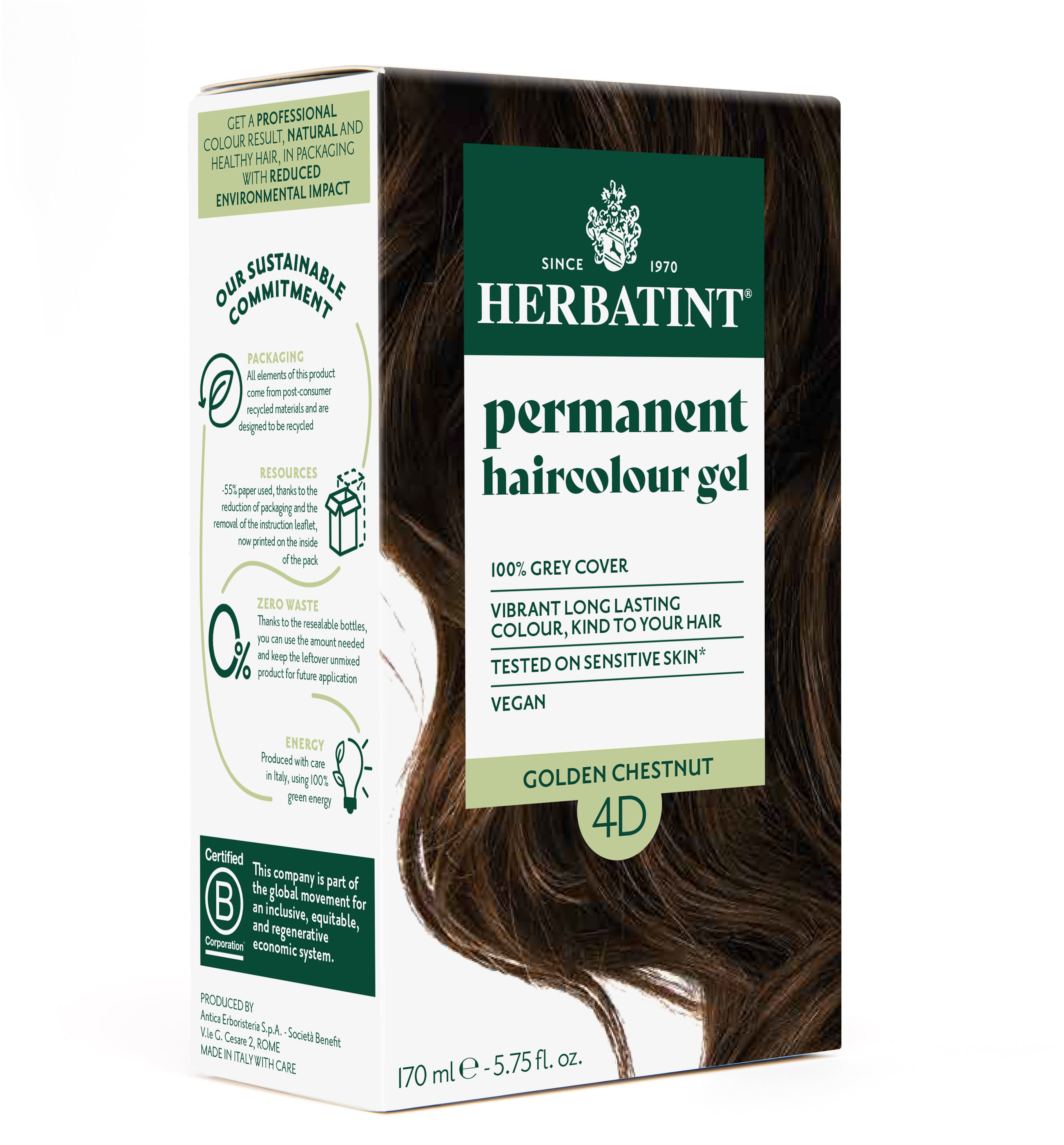 HERBATINT 4D zlatistý gaštan 170 ml