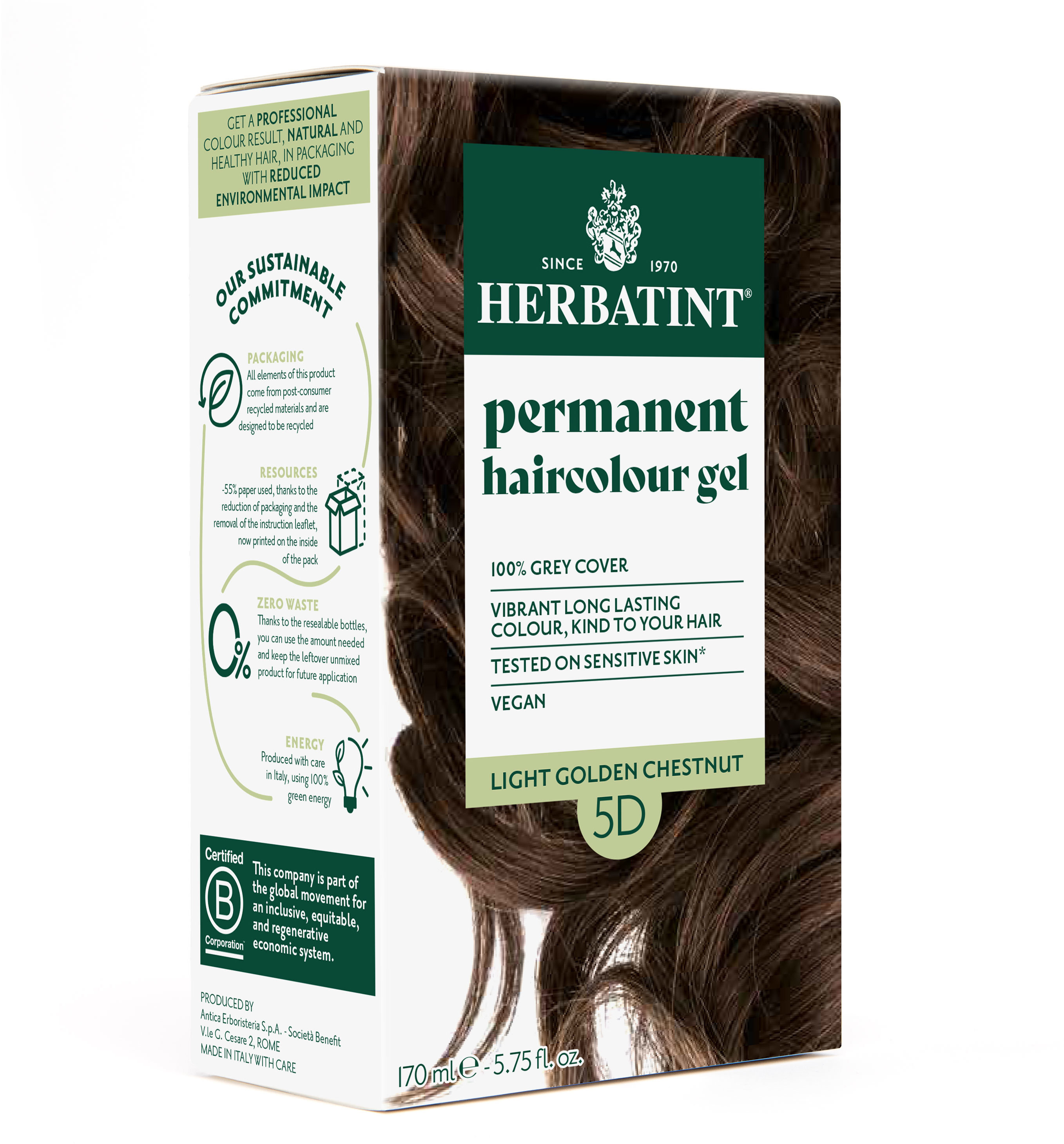 HERBATINT 5D svetlo zlatistý gaštan 170 ml