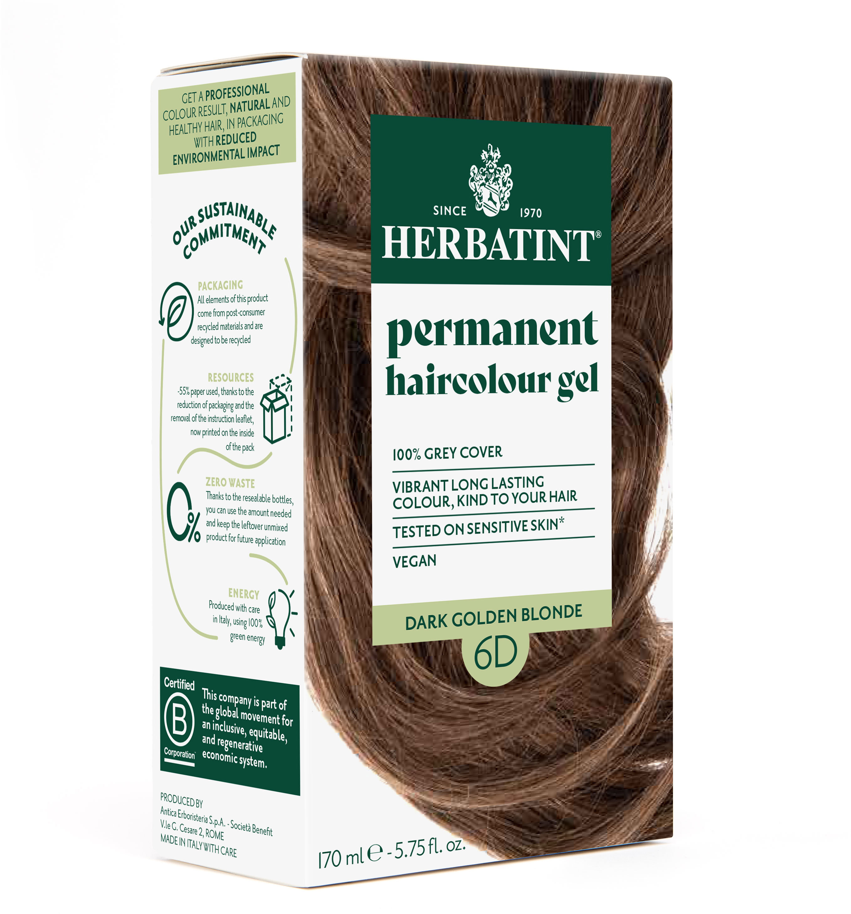 HERBATINT 6D tmavá zlatavá blond 170 ml