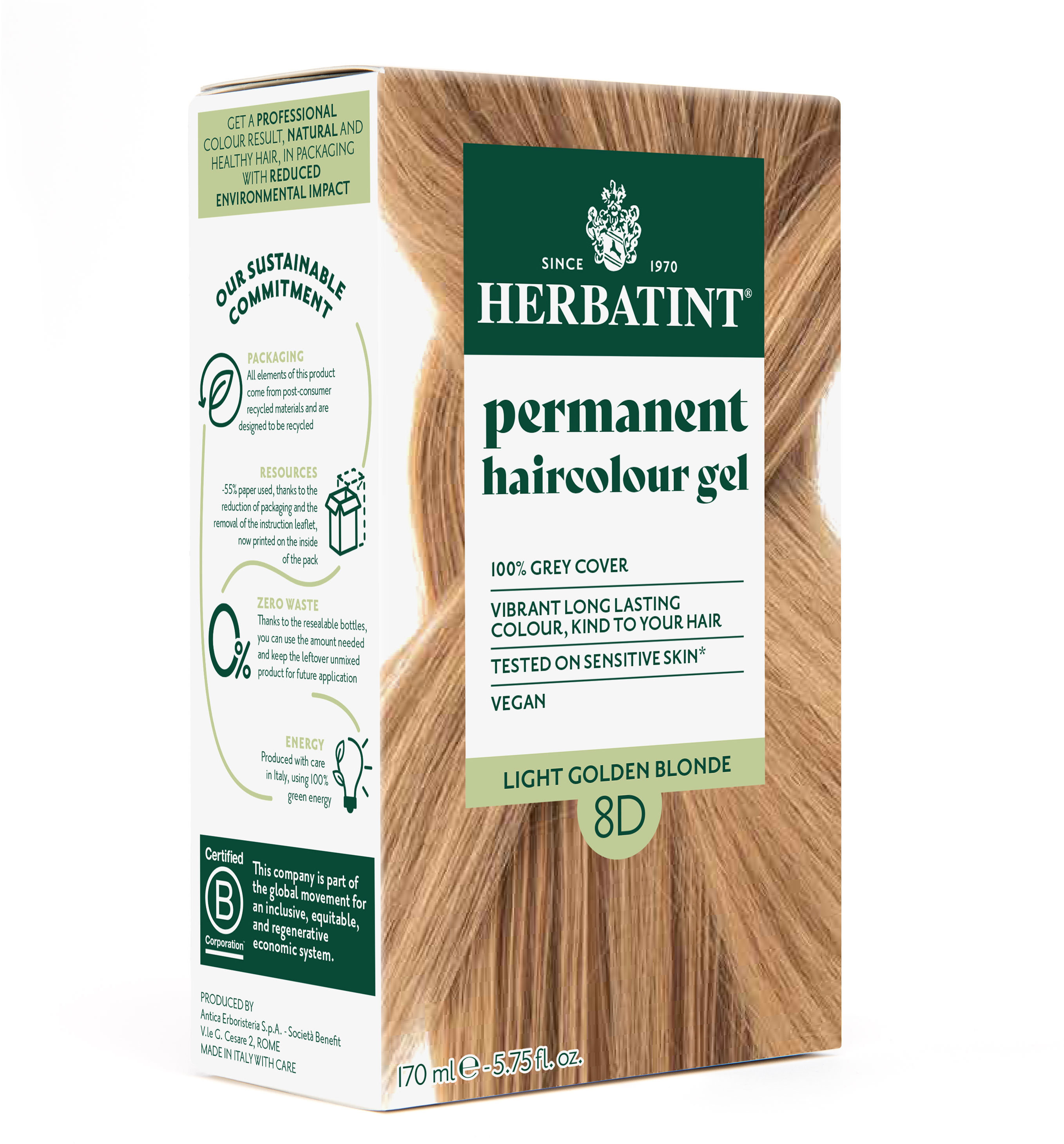 HERBATINT 8D svetlo zlatistá blond 170 ml