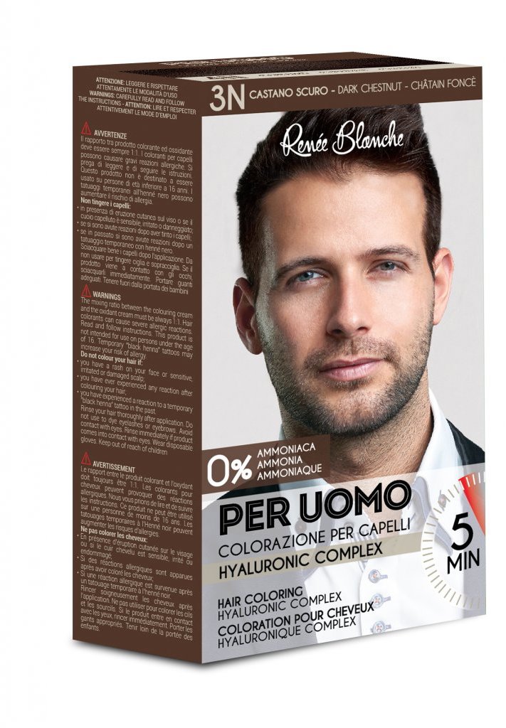 RENÉE BLANCHE Per Uomo Coloring Cream Kit 3N tmavo hnedá 100 ml
