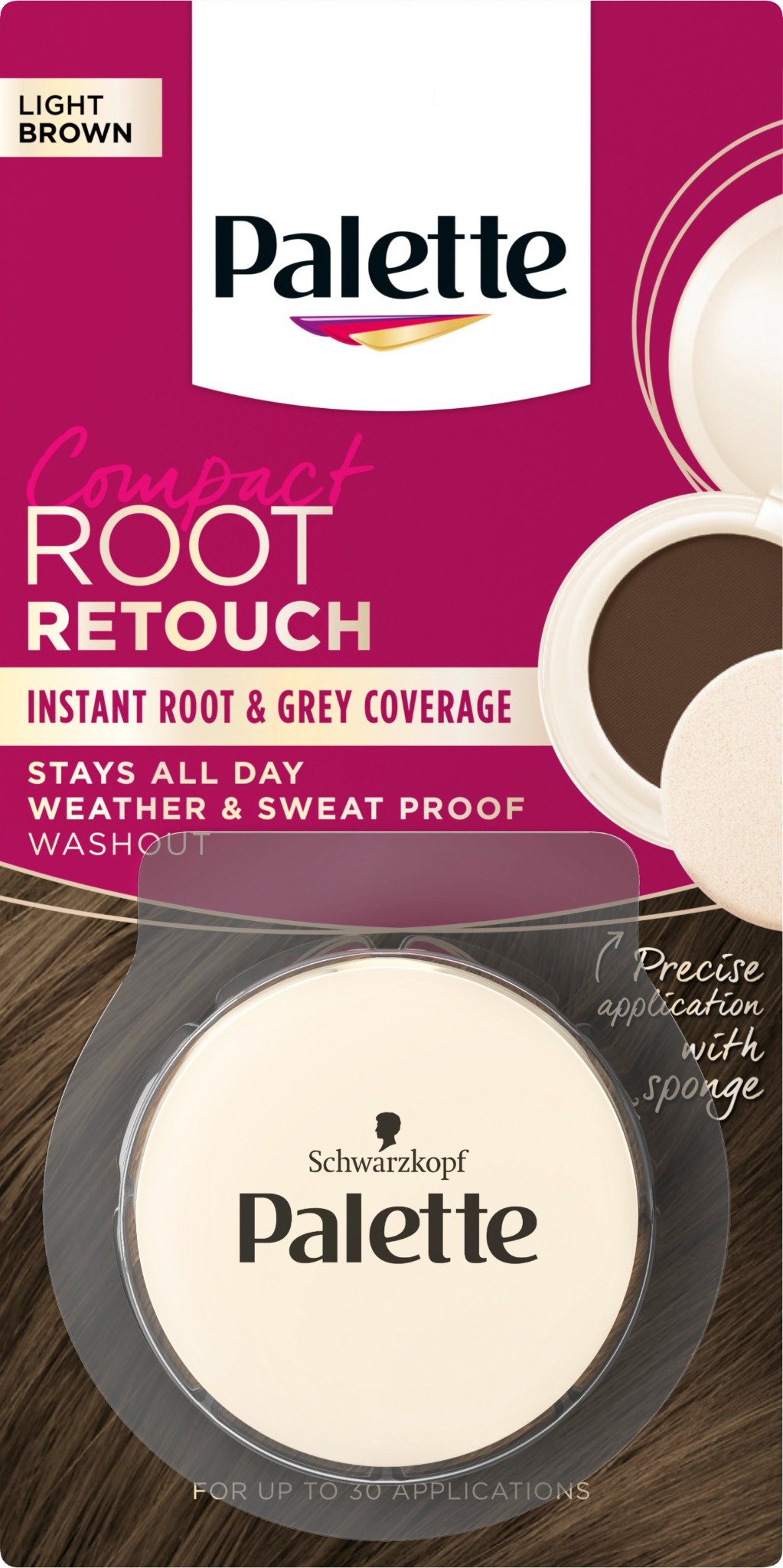 SCHWARZKOPF PALETTE Root Retouch Svetlo hnedý 3 g