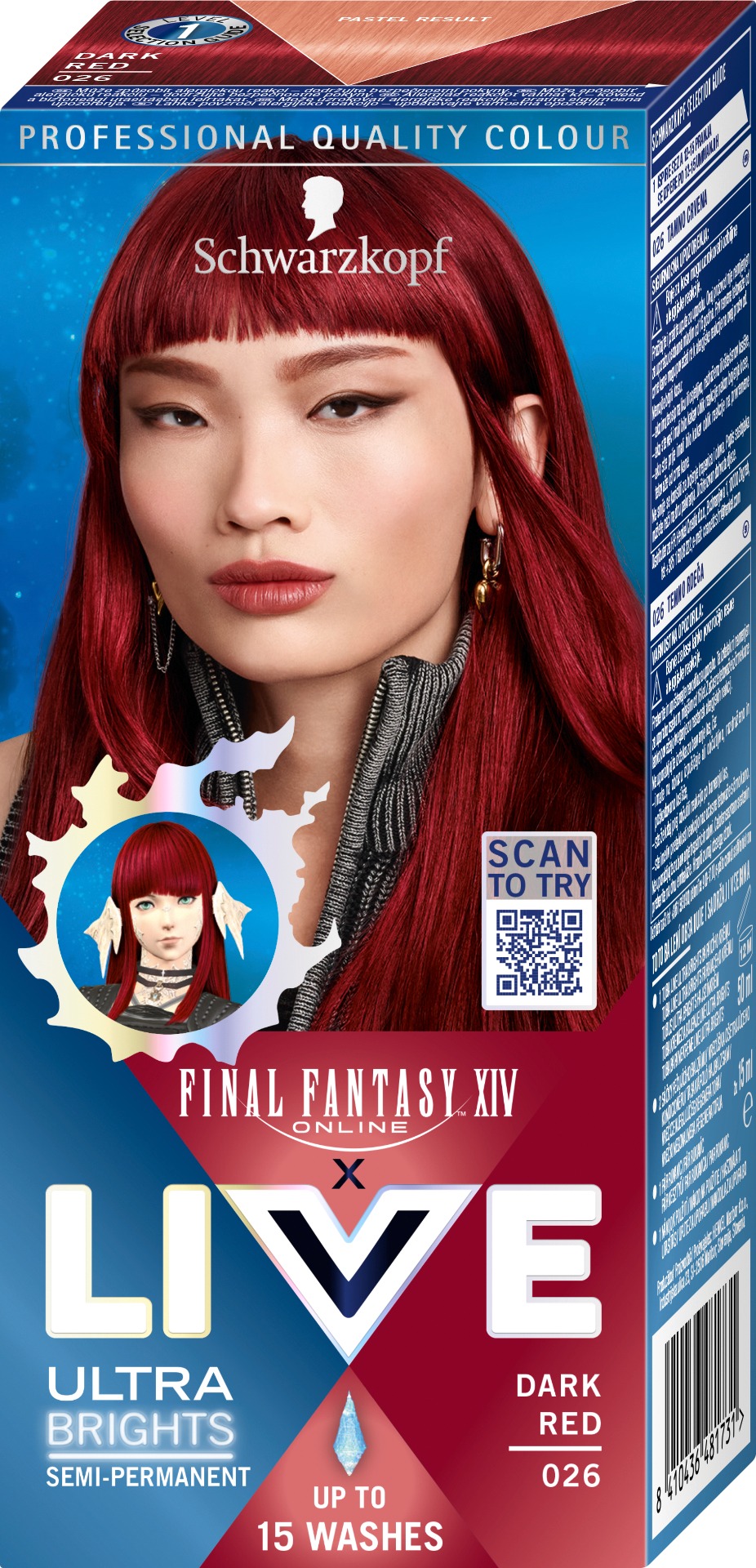 SCHWARZKOPF LIVE Ultra Brights 026 Tmavá červená 50 ml