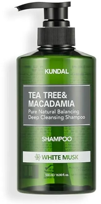 KUNDAL Tea Tree & Macadamia Deep Cleansing Shampoo White Musk 500 ml