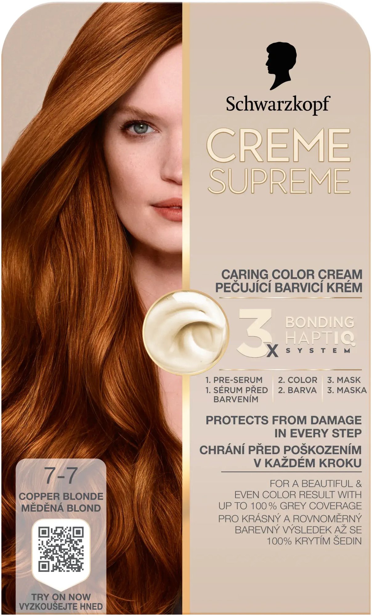 SCHWARZKOPF Creme Supreme 7-7 Medená blond 60 ml