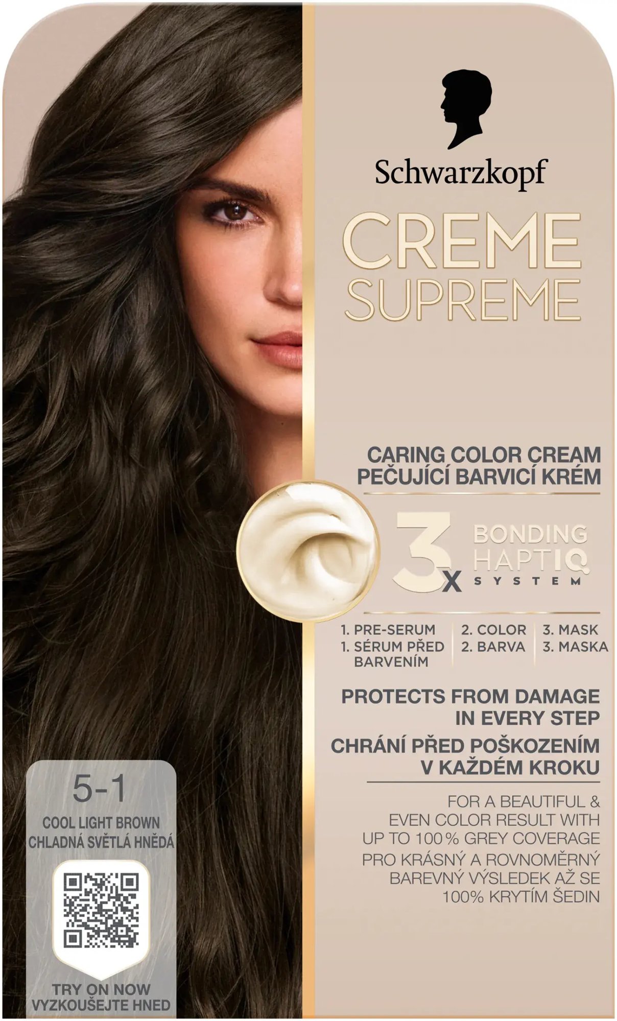 SCHWARZKOPF Creme Supreme 5-1 Chladná svetlá hnedá 60 ml