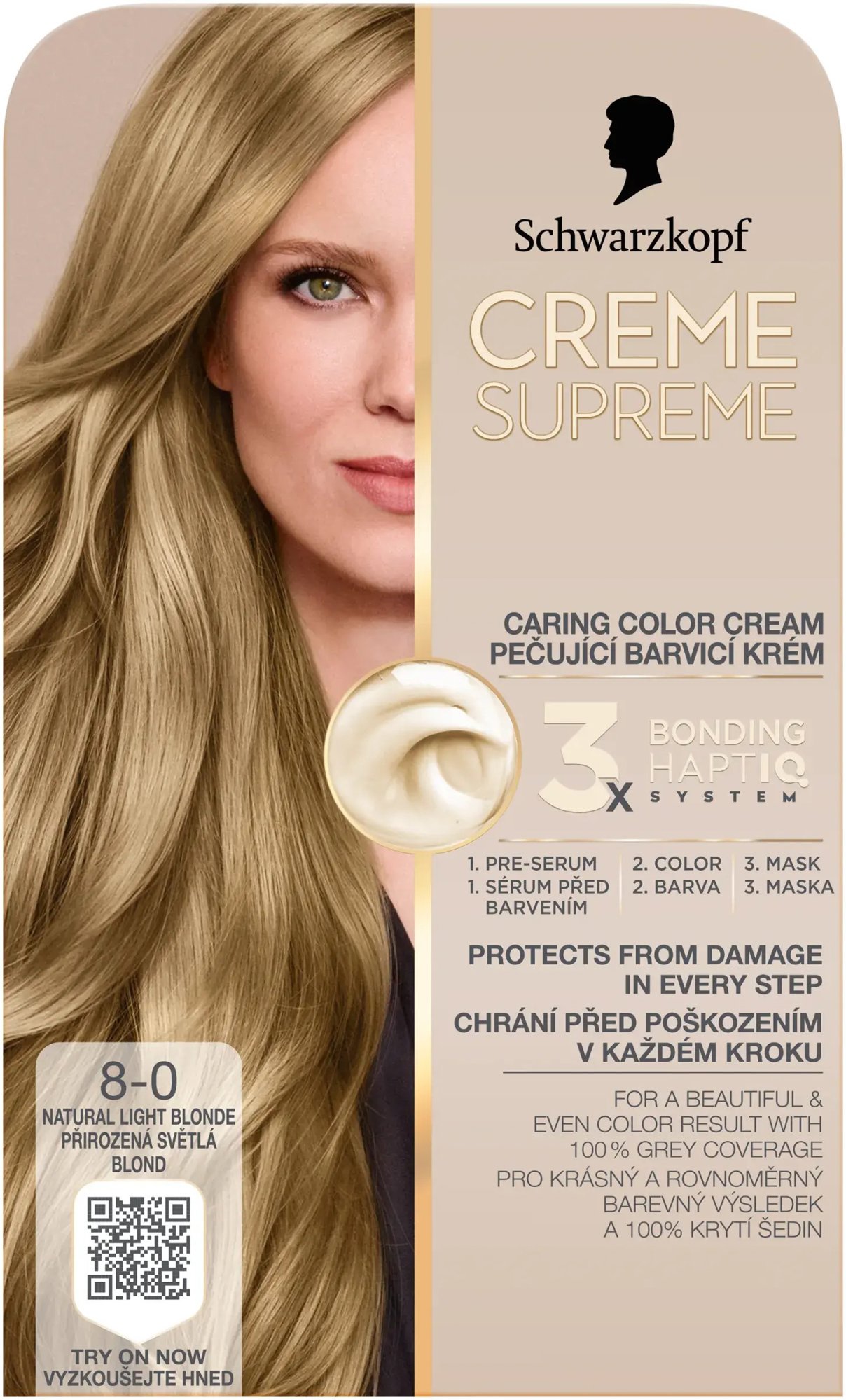 SCHWARZKOPF Creme Supreme 8-0 Prirodzená svetlá blond 60 ml