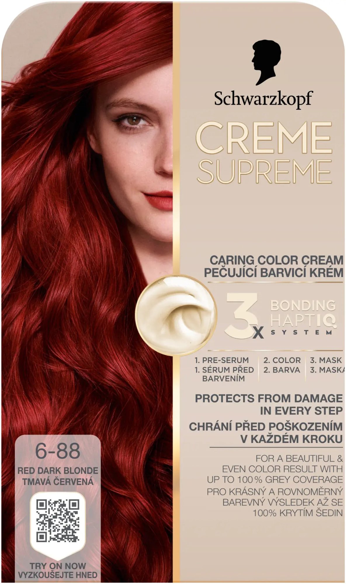 SCHWARZKOPF Creme Supreme 6-88 Tmavá červená 60 ml