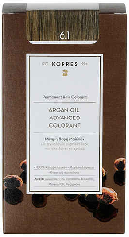 KORRES Argan Oil Advanced Colorant 6.1 Ash Dark Blonde
