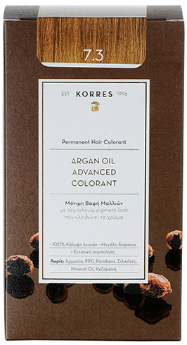KORRES Argan Oil Advanced Colorant 7.3 Golden/Honey Blonde