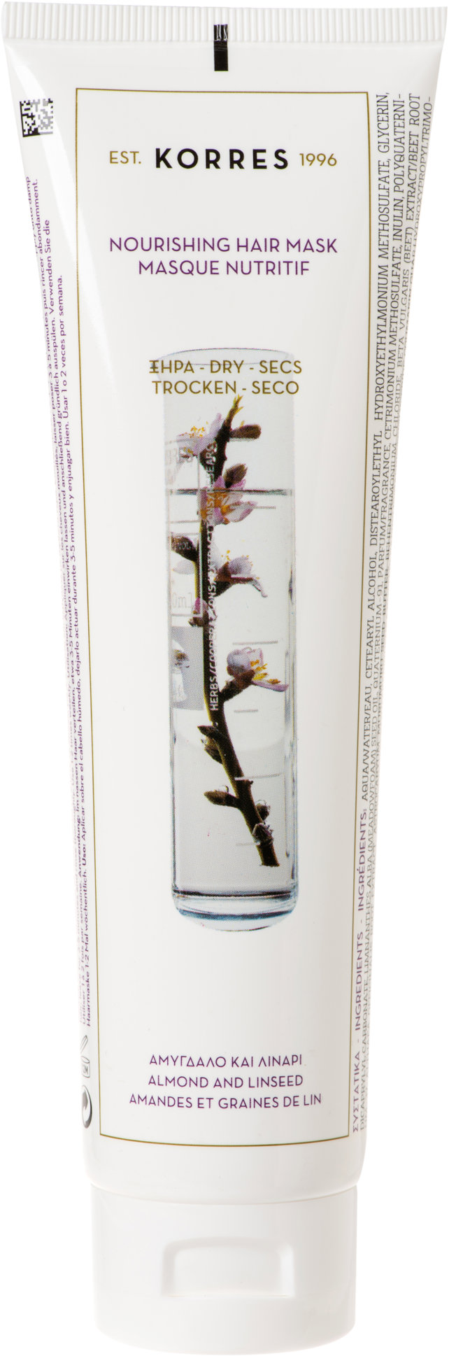 KORRES Almond Oil + Linseed Hair Mask For Dry/Damaged Hair 125 ml