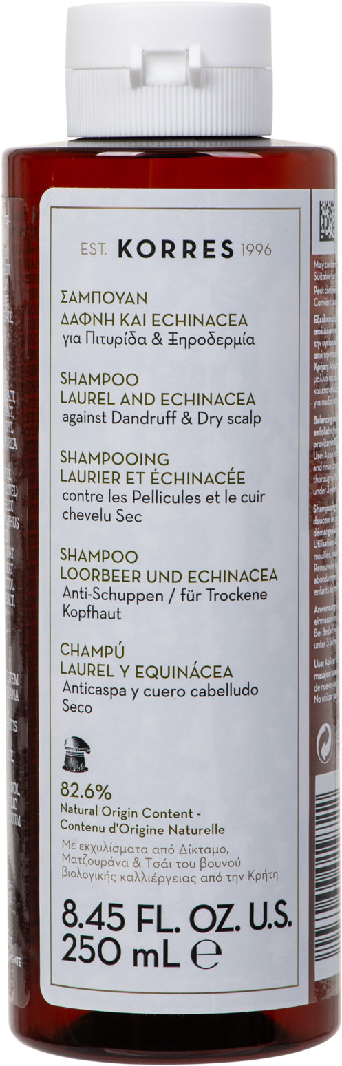KORRES Laurel + Echinacea Shampoo Against Dandruff + Dry Scalp 250 ml